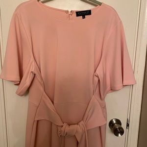 NWOT pink front split dress